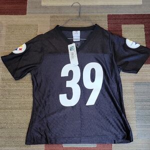 NFL Womens STEELERS Black and White Football Jersey